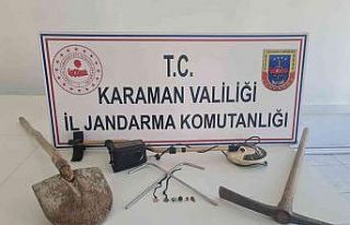 Karaman’da kaçak kazı yapan kişi yakalandı