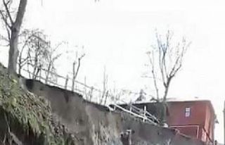 Kastamonu’da heyelan: Ağaçlar bile sürüklendi