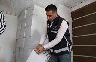 Kayseri’de 3 milyon adet boş makaron ele geçirildi