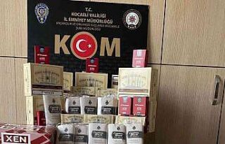 Kocaeli’de 135 paket bandrolsüz tütün ele geçirildi