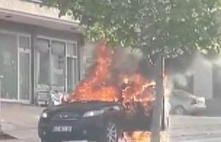 Konya’da cip alev alev yandı