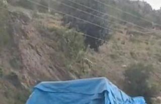 Köpeğini zincirle kamyonuna bağlayıp yolculuk...