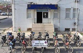 Mardin’de çalıntı 23 adet motosiklet ele geçirildi