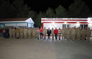 Mardin’de jandarmadan Kızılay’a kan bağışı