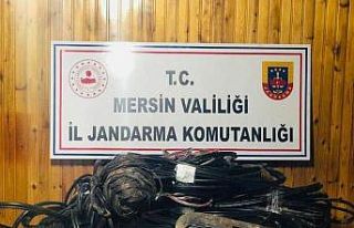 Mersin’de kablo hırsızlığı yapan 3 şüpheli...
