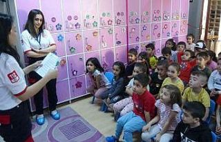 Minik öğrencilere 112 Acil Çağrı Merkezi tanıtılıyor