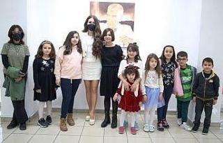 Minik ressamların sergisi tam not aldı
