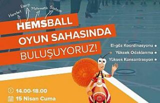 Minik ziyaretçiler Hemsball oyun sahasında buluşuyor