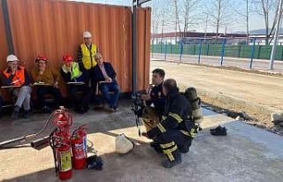 Öğretmenlere yangın önleme eğitimi verildi