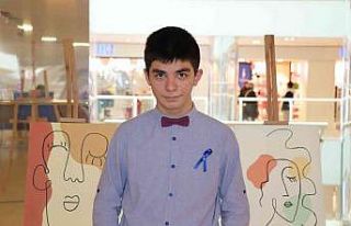 Otistik öğrenciler, açtıkları sergi ile farkındalığa...