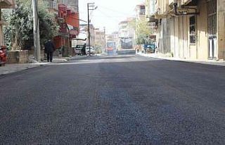 Samandağ’da asfalt çalışması