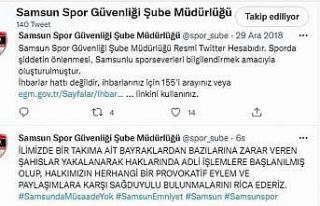 Samsun’da Trabzonspor bayraklarına zarar verenlere...