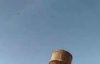 Şanlıurfa’da dev su deposu saniyeler içinde yıkıldı