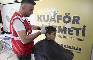 Şehit ve gazi yakınlarına bayram öncesi berber-kuaför...