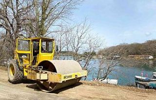 Sinop Hamsilos’ta bisiklet ve yaya yolu çalışmaları...