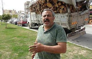 Tehlike saçan kamyon sürücüsünden gazetecilere...