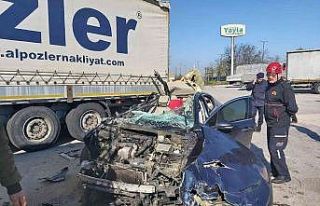 TEM’de feci kaza, dinlenme tesisindeki tıra ok...