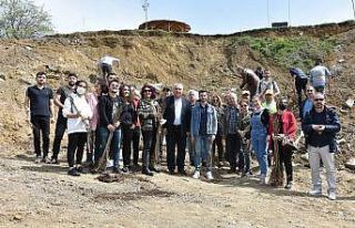 Veteriner adayları fidan dikti