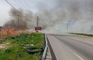 Yangın benzin istasyonuna ulaşmadan söndürüldü