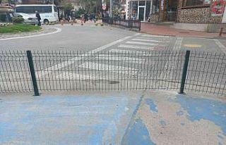 Yaya geçidinin yeri değiştirildi