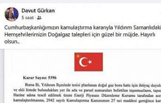 Yıldırım Samanlı Mahallesi’ne doğalgaz müjdesi