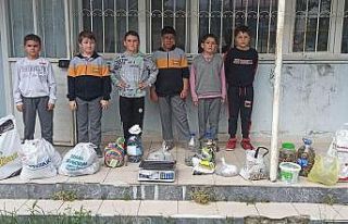 111 kilo atık pil topladılar