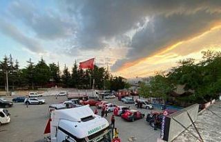 150 araçlık konvoy ile 19 Mayıs kutlaması