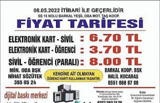 Adana’da toplu taşımaya zam