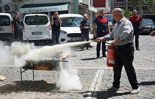 Adıyaman Belediyesinde yangın tatbikatı