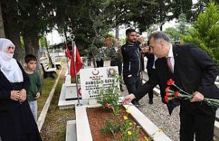 Adıyaman’da bayram arifesinde şehitlik ziyaret...