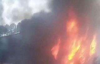 Adıyaman’da yapay şelale alev alev yandı