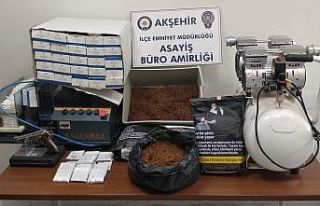 Akşehir’de kaçak sigara operasyonu