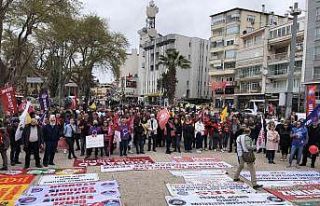 Atılan sloganlara kızan Türk-İş üyeleri 1 Mayıs...