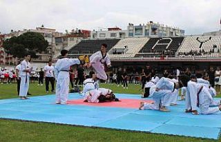 Aydın’da gençlerin gösterileri ayakta alkışlandı