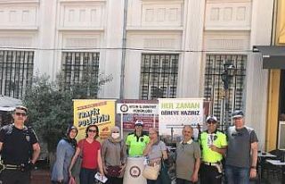 Aydın’da Trafik Haftası’nda yayalar bilgilendirildi