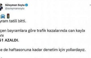 Bakan Soylu: “Geçen bayramlara göre trafik kazalarında...