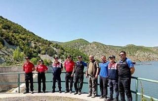 Baraja düşerek mahsur kalan karaca kurtarıldı