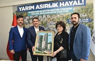 Başkan Çelik Azerbaycan Halk Dansları Grubunu misafir...