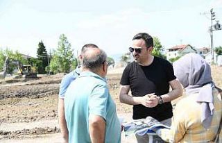 Başkan Özlü çalışmaları yerinde inceledi