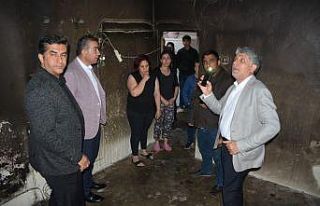 Başkan Yavuz’dan evi yanan aileye destek sözü