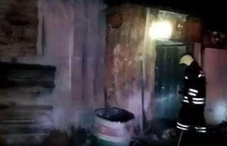 Bayburt Group inşaat firmasının deposunda yangın...