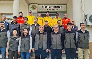 Bayraktaroğlu, yangın ilk müdahale ekipleriyle...