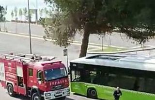 Belediye otobüsünde yılan paniği