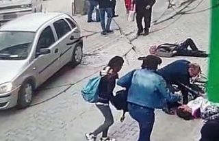 Bisikletli genç kız yolun karşısına geçmek isteyen...