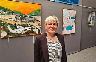 Bodrum ve Yunan adalarını resmetti