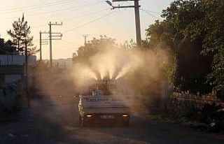 Bozova Belediyesinden haşereye karşı ilaçlama