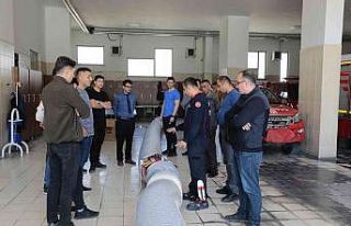 Cezaevi personeline yangın eğitimi verildi