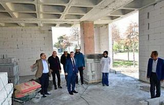 Çınar, yeni belediye binası inşaatını inceledi