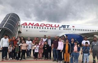 Cizre’de engelli çocuklar havalimanını gezdi