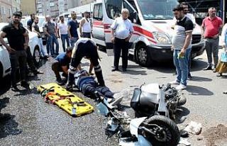 Çorlu’da iki motosikletin kafa kafaya çarpıştığı...
